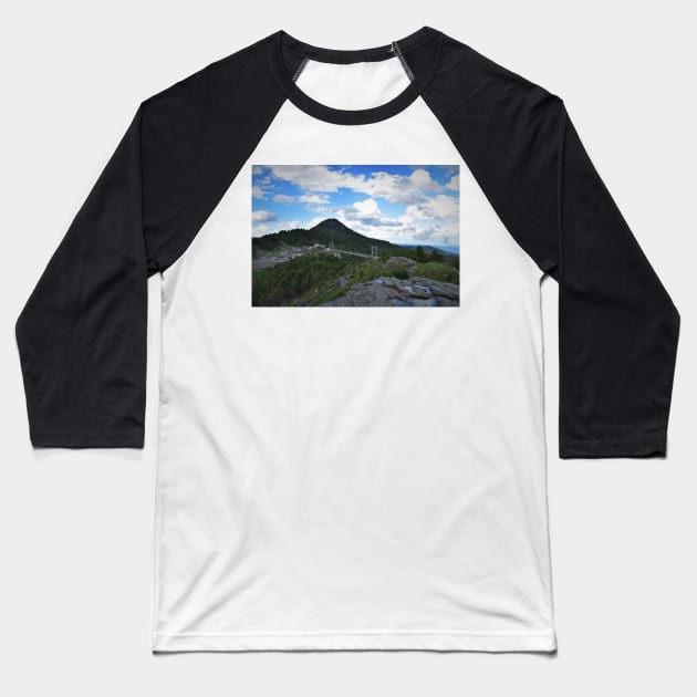 Grandfather Mountain Swinging Bridge Baseball T-Shirt by Ckauzmann